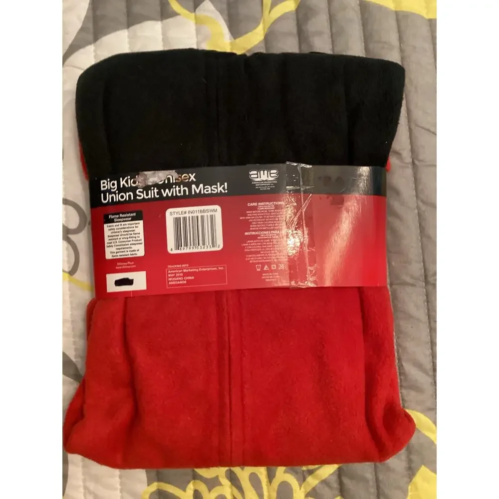 NWT Disney Pixar Incredibles 2 Big Kids - Unisex Union Suit with Mask Sz 8